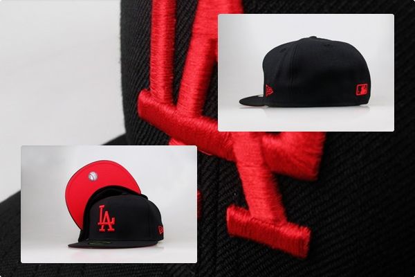 LOS ANGELES DODGERS BLACK/RED NEW ERA